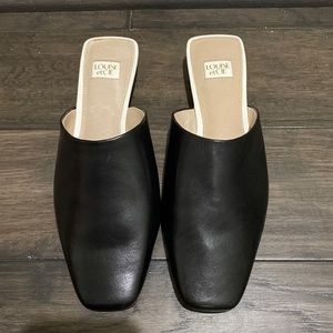 Louise et Cie Black Leather Mule Shoes